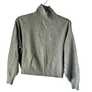 Abercrombie & Fitch Women’s Cropped Mockneck Sweater Gray Size S